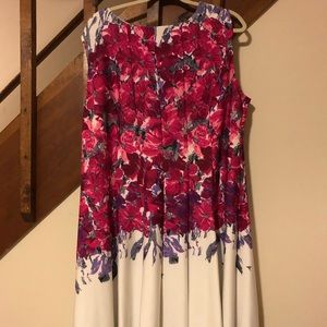 Floral Plus Size Sleeveless Dress